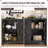 47.2" Modern Fluted Kitchen Sideboard Cabinet With Drawers
