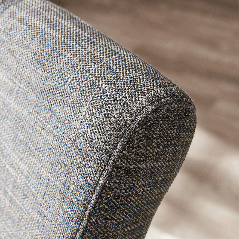 Chaise d'appoint rembourrée en tissu Gursharon, Gris foncé