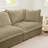 Sofa LSF W/1 Pillow -Camel
