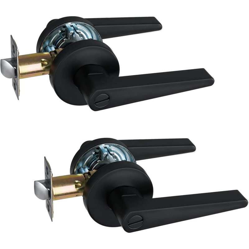 MatteBlack Door Lever, Privacy