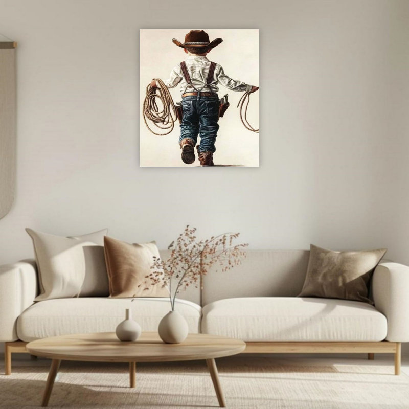 Art mural en toile 24 po x 36 po Cowboy Hat