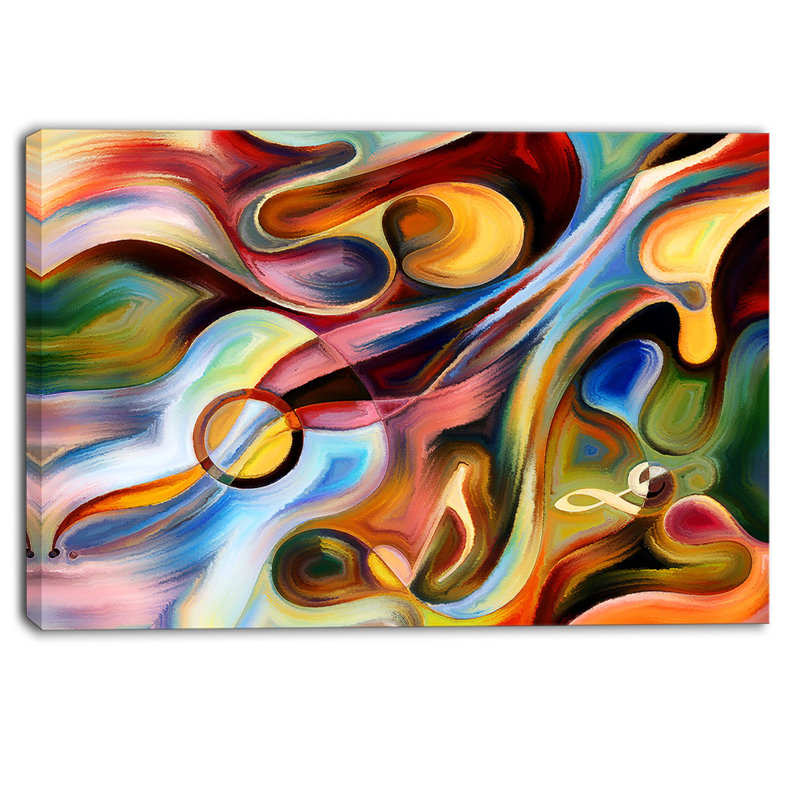 «Music Beyond the Frames» - reproduction d'art, H 30 po x l 40 po x P 1,5 po, Toile tendue