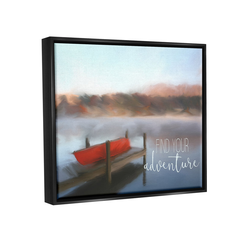 «Find Your Adventure Dock», reproduction encadrée sur toile par Kim Allen, H 25 po x l 31 po x P 1,7 po