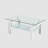 2-Layers Tempered Clear Glass Coffee Table-948417813-948417814