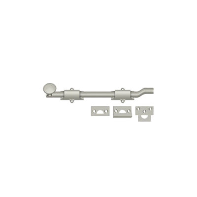 Deltana FPG103 10" Surface Bolt with Offset; Heavy Duty; Bright Brass Finish