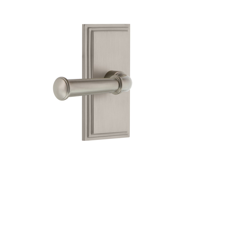 Grandeur Carré Plate Single Dummy with Georgetown Lever, Satin Nickel