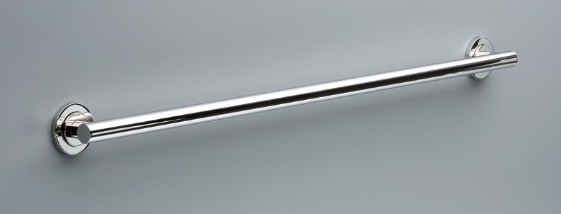 Voisin Decorative ADA Bathroom Shower Safety Grab Bar, Stainless Steel, 1.25" H x 18" W