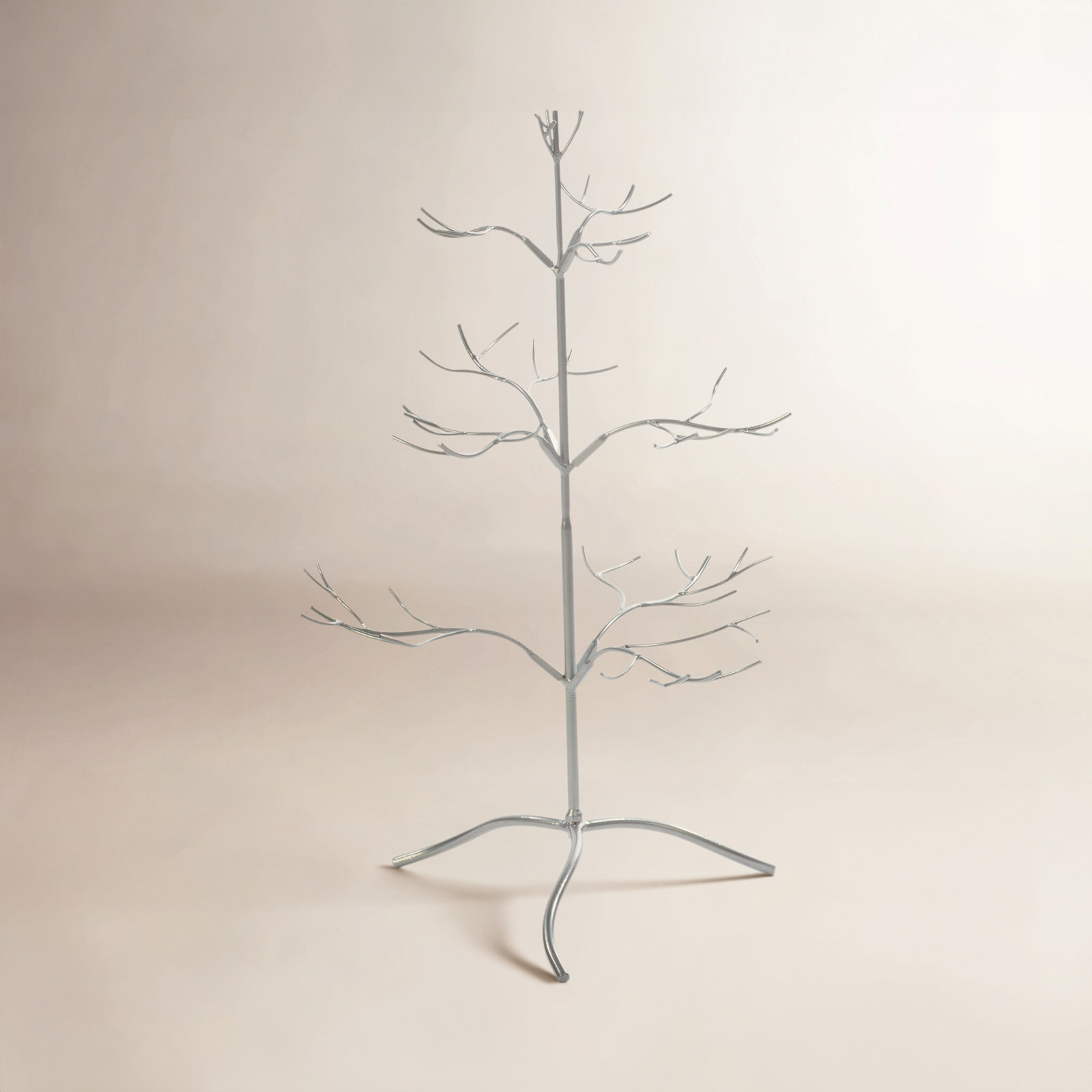Metal Ornament Accessory, 24" H x 16.5" W x 15" D, Silver