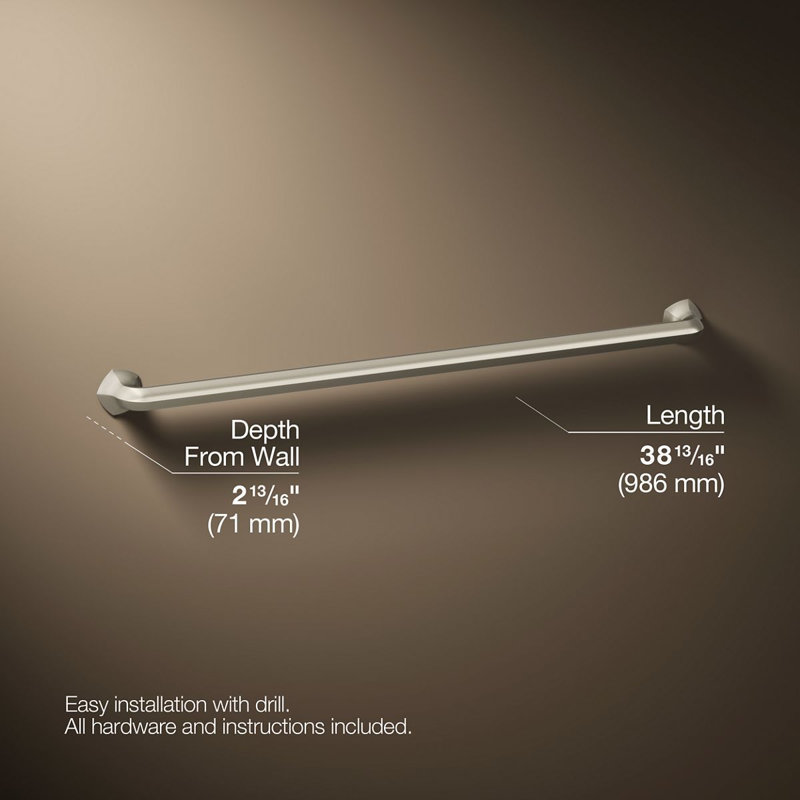 Occasion Grab Bar, Vibrant Brushed Nickel, 36"