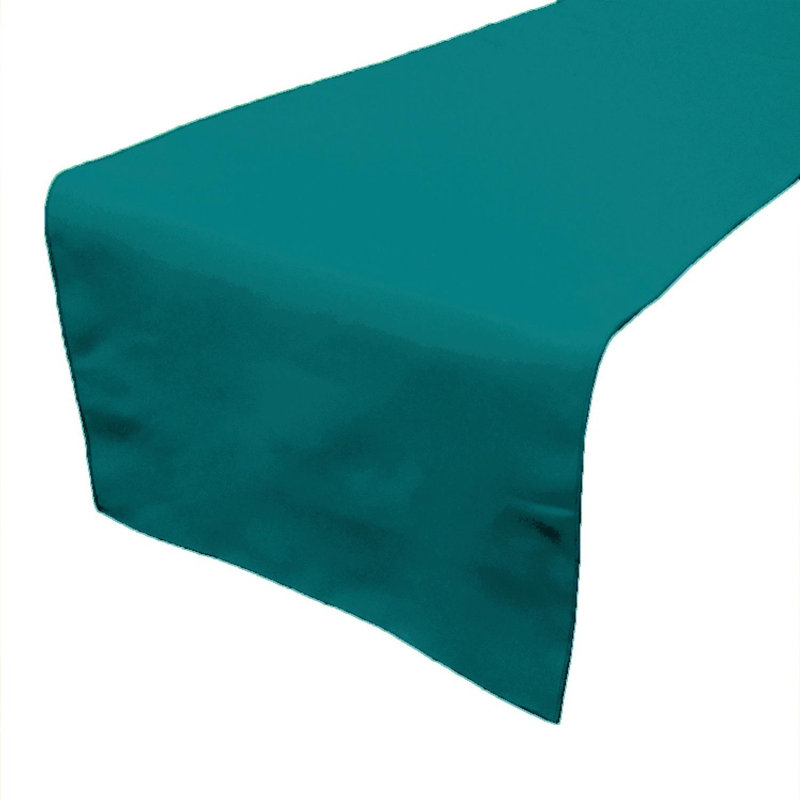 Chemin de table rectangulaire en polyester, 108 po x 24 po, Vert / bleu sarcelle