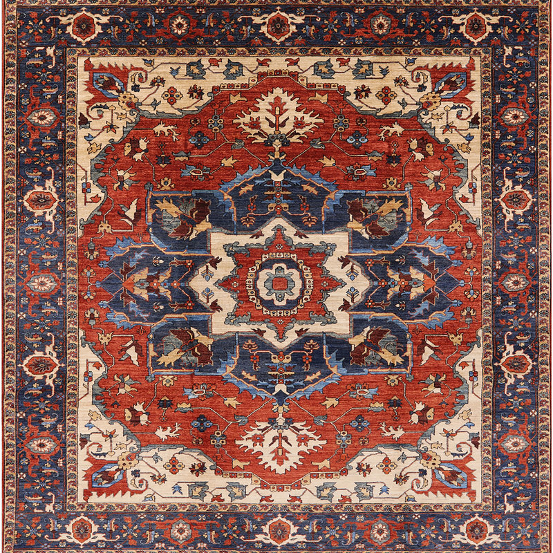 Mampre Oriental Indoor Rug, Square 3'