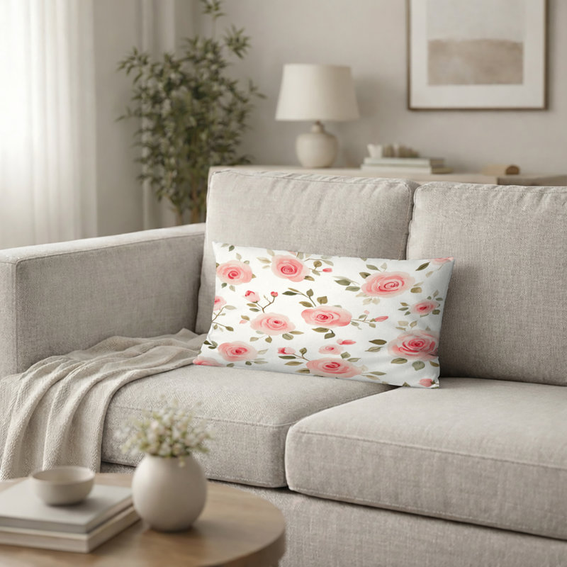 Coussin Floral, H 12 po x l 20 po