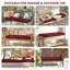 Coussin de banc d'extérieur 36 po x 18 po x 3 po Coussins de siège intérieur et extérieur-163530419-163530381