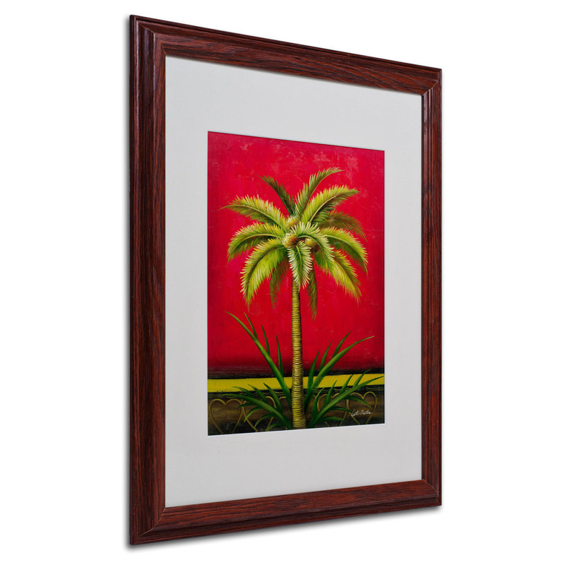« tropical palm i », impression sur toile encadrée, H 20 po x l 16 po x P 0,5 po, Brun
