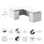Bureau debout à hauteur ajustable en L avec tiroirs Bush Business Stratus-114509250