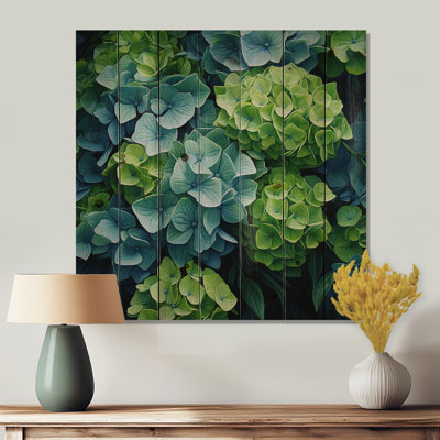 Annis - Art mural floral sur bois de pin naturel