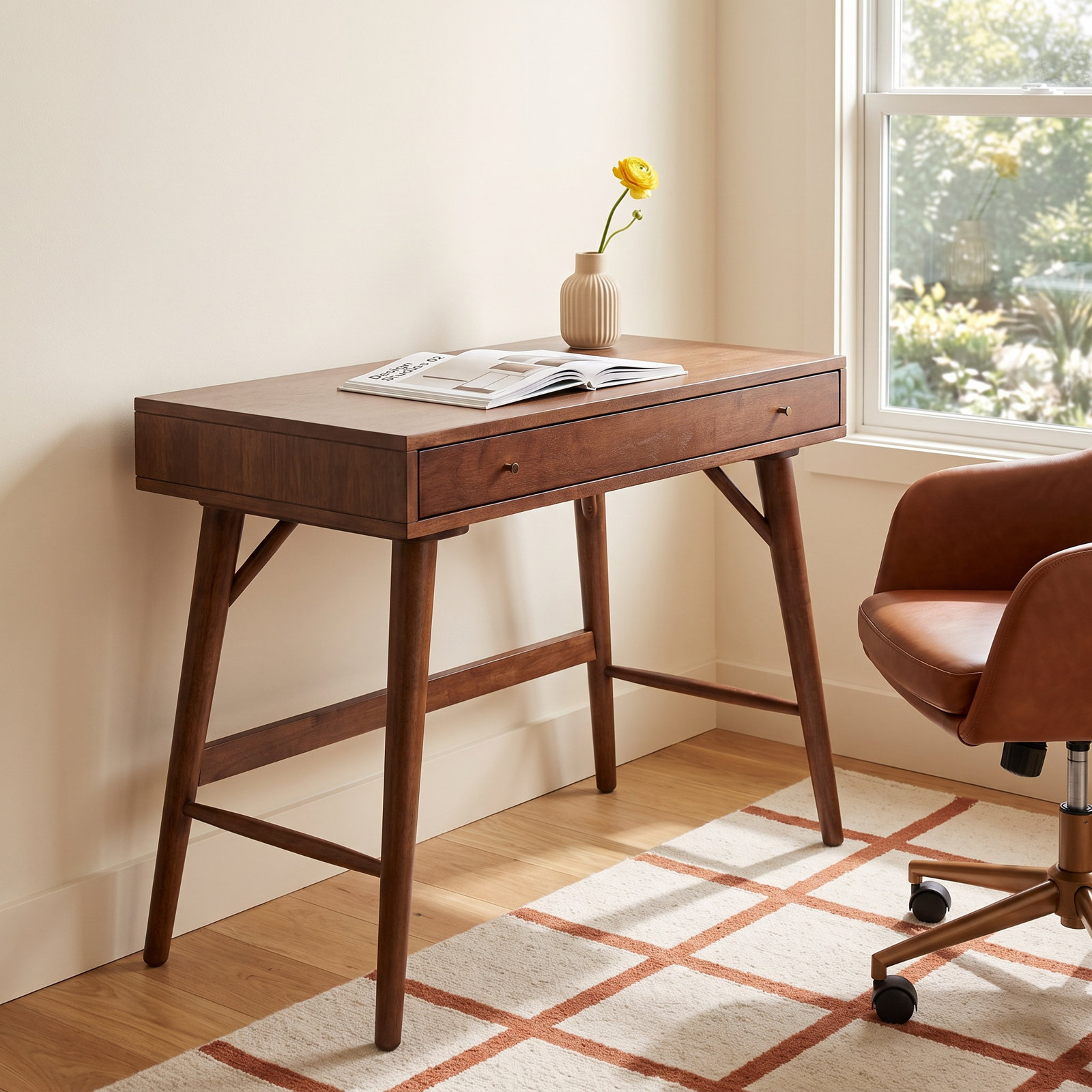 Lundquist 36" Writing Desk, Brown