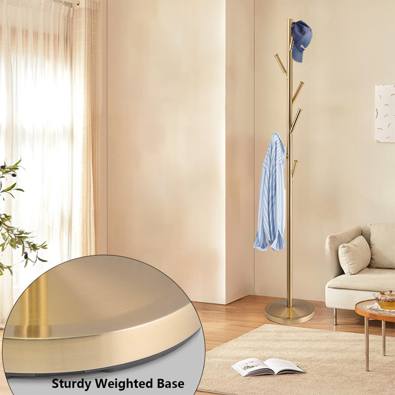 Coat Rack Freestanding, Gold