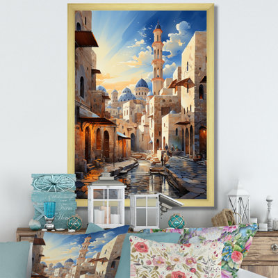Lyonnie, l'islam, minaret hauteurs sur toile