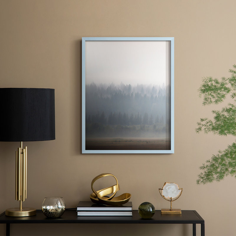Morning Glow II, reproduction encadrée - bois massif, 15" H x 12" W, Bleu