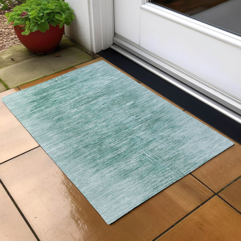 Wynesha Washable Abstract Indoor / Outdoor Rug, Rectangle 1'8" x 2'6"