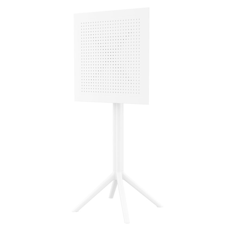 Ensemble de barre de patio empilable en plastique 3 pièces l 23,6 po Farrah, Blanc