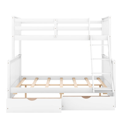 Twin-Over-Full Bunk Bed With Ladders And Two Storage Drawers -  Harriet Bee, 9314DF1E6EEE417DB73B95C6C77AA14F