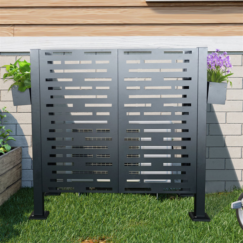 Clôture de climatiseur 4 * 2 pi pour unités extérieures, H 48,25 po x l 48,25 po x P 22,25 po