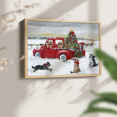 Pooches and Presents -Framed Print - Restickable