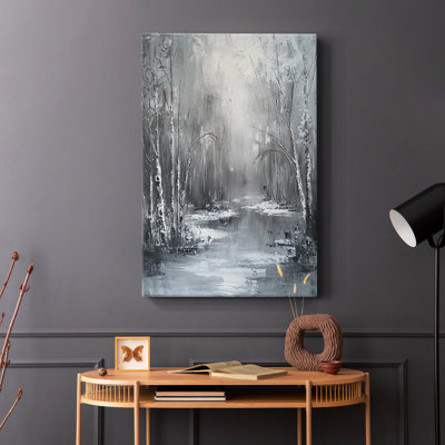 Paysages série Lxxxi - Toile tendue avec châssis de qualité supérieure - Prêt à être accroché