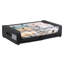 Set Of 2 Under-Bed Storage Boxes With Clear Lids And Wheels, Collapsible Rolling Containers For Clothes, Shoes, Blankets
