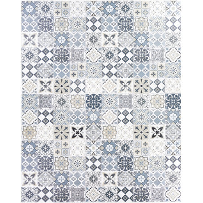Akkar Vinyl Geometric Indoor Rug