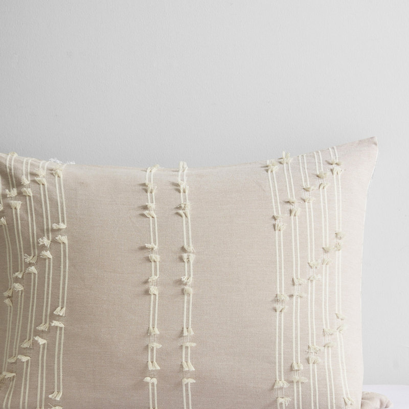 Édredon très grand / très grand fard à joues - coton avec une broderie élégante à texture lisse, Rosé