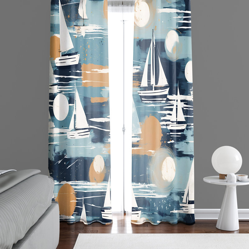 Paire de rideaux semi-transparents en polyester Dunevant, L 40 po x L 52 po