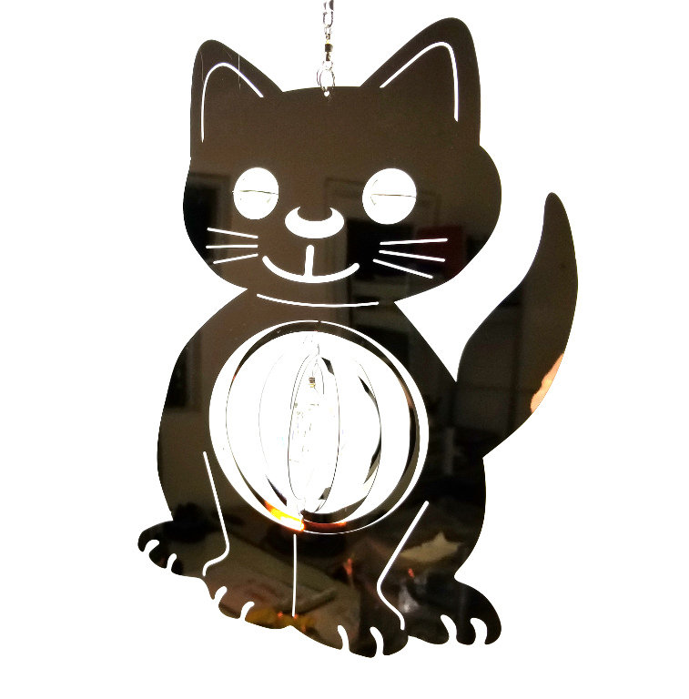 Jared Cat UV Resistant Metal Garden Statue
