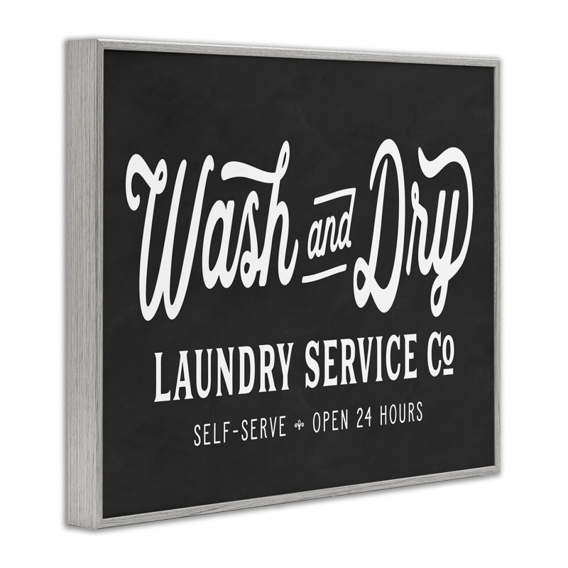 Wash and Dry Laundry Service Co., Store Store, H 16 po x l 20 po, Estampe numérique Farmhouse