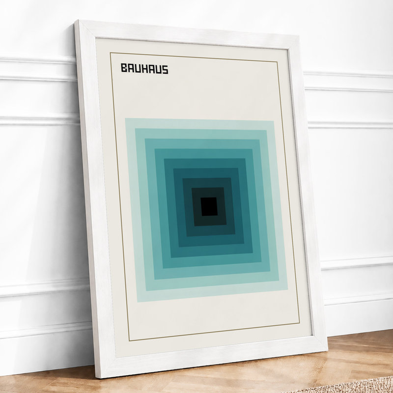 Nested Squares Geometric - Print, A4 - 29.7 x 21.0 cm, White
