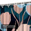 Rideau de douche coloré abstrait bleu sarcelle avec 12 crochets-404216034