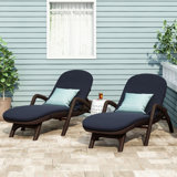 Samantha Outdoor Wicker Chaise Lounge , Cushion Included