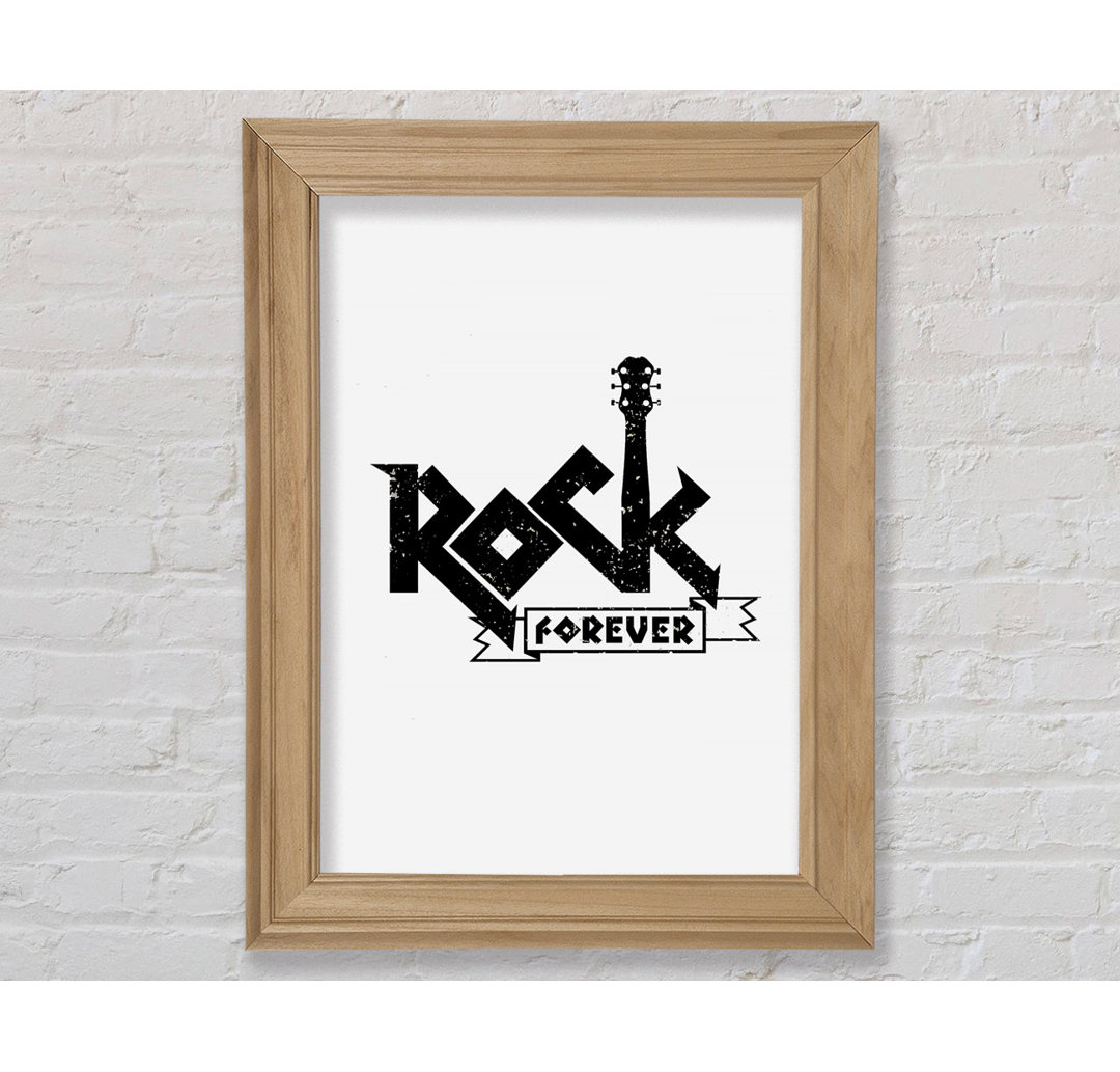 Rock Forever - Einzelner Bilderrahmen Typografie