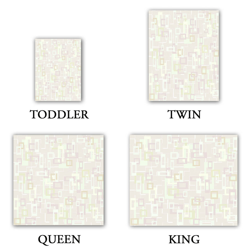 Polyester Geometric Shapes Duvet Cover, 1 Queen Duvet Cover + 2 Standard Shams