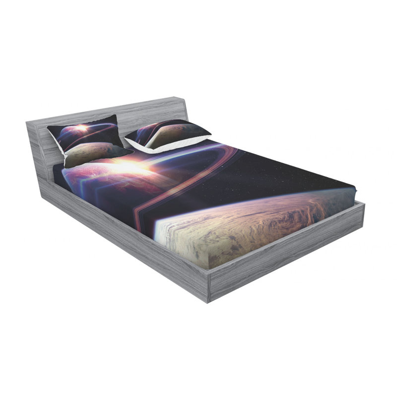 Microfiber Patterned Fitted Sheet, Queen