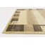 Tapis de zone en laine noué la/brune 4 pi x 5 pi 9 po one-of-kind Didcot