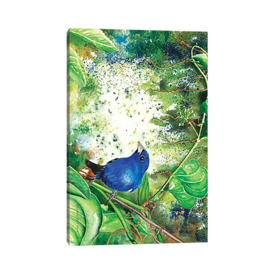 Indigo Bunting by Christine Reichow - Wrapped Canvas Painting