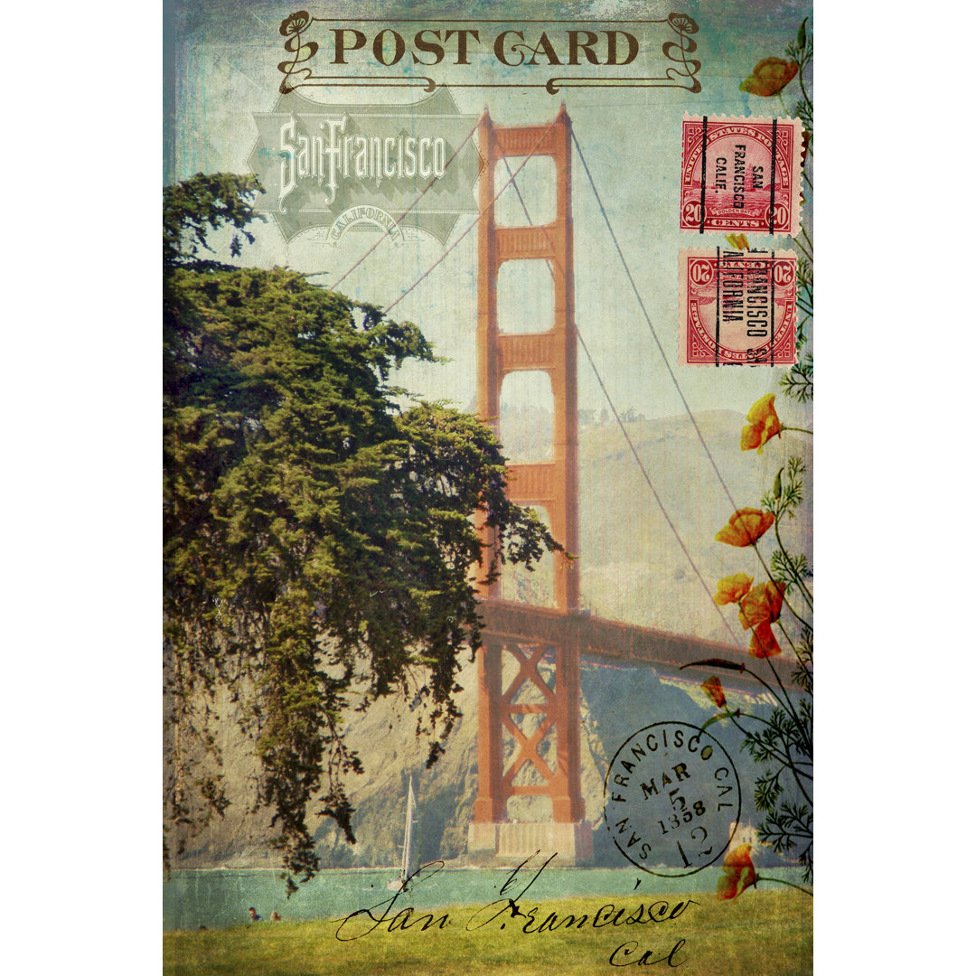 San Francisco, CA by Sandy Lloyd - Wrapped Canvas Graphic Art