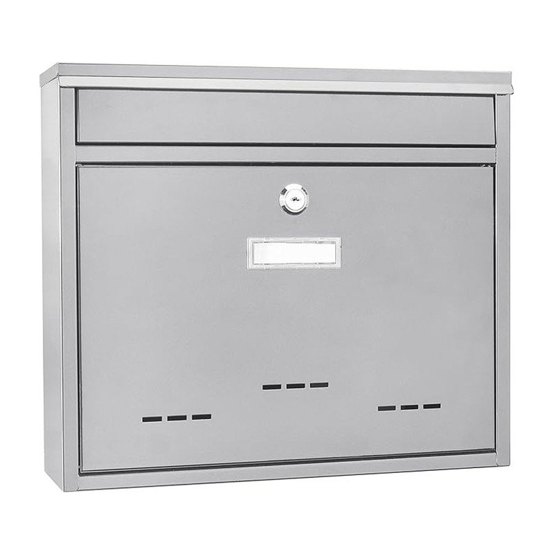 Wall Mount Multi-Purpose Locking Drop Box with Key Lock for Home Office, Grey