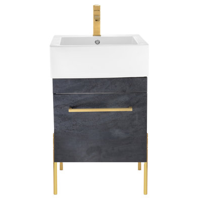 Taft Avenue 20'' Single Bathroom Vanity with Solid Surface Top