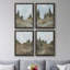 Ensemble de 4 reproductions d'art sur toile West-1203555926-1203555927