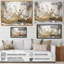 Art moderne abstrait blanc et or - art mural abstrait-2082803987-2082803990