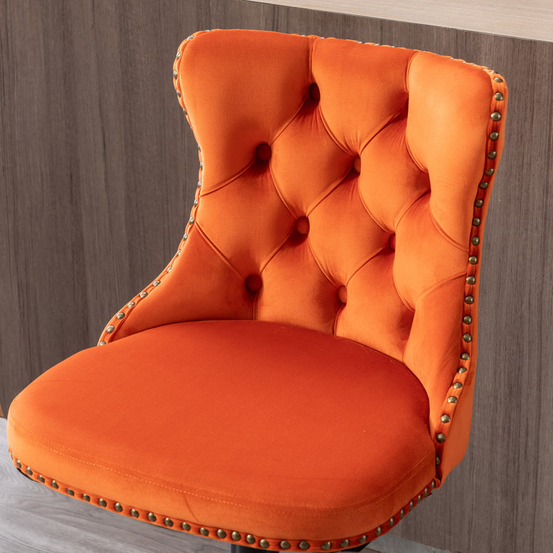 Ensemble de 2 tabourets de bar, tabourets de bar pivotants rembourrés réglables en velours, tabourets de bar modernes avec dossier pour îlot de cuisine.